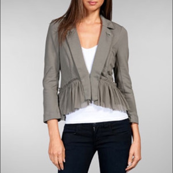 Free People Jackets & Blazers - Free People Cropped Ruffle Corset Jacket Size 4